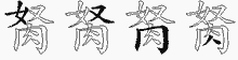 胬字拆解