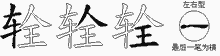 辁字拆解